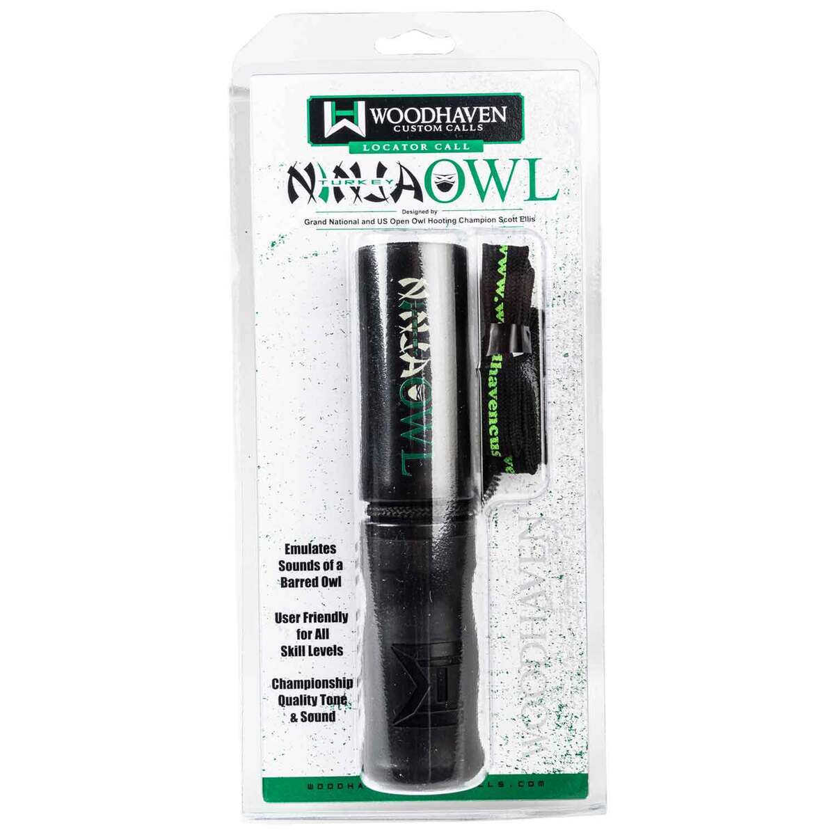 Woodhaven Calls Ninja Owl Turkey Locator Call - Black Woodhaven Calls Ninja Owl Turkey Locator Call - Black