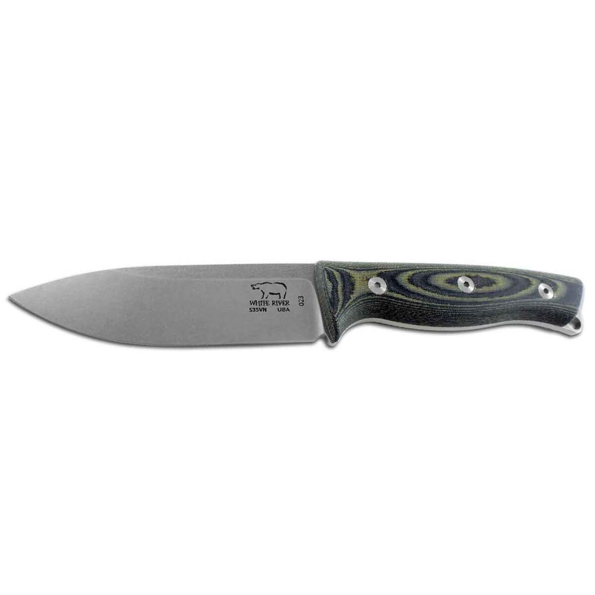 White River Ursus 45 4.5 inch Fixed Blade Knife - Olive Drab/ Black White River Ursus 45 4.5 inch Fixed Blade Knife - Olive Drab/ Black