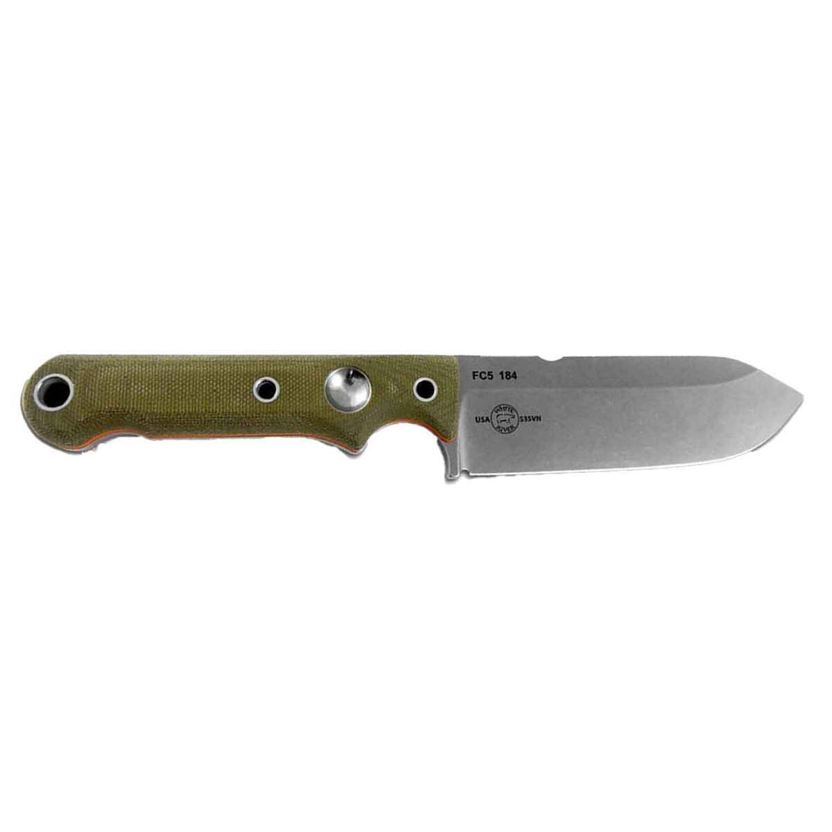 White River Firecraft 5 inch Fixed Blade Knife - OD Green White River Firecraft 5 inch Fixed Blade Knife - OD Green