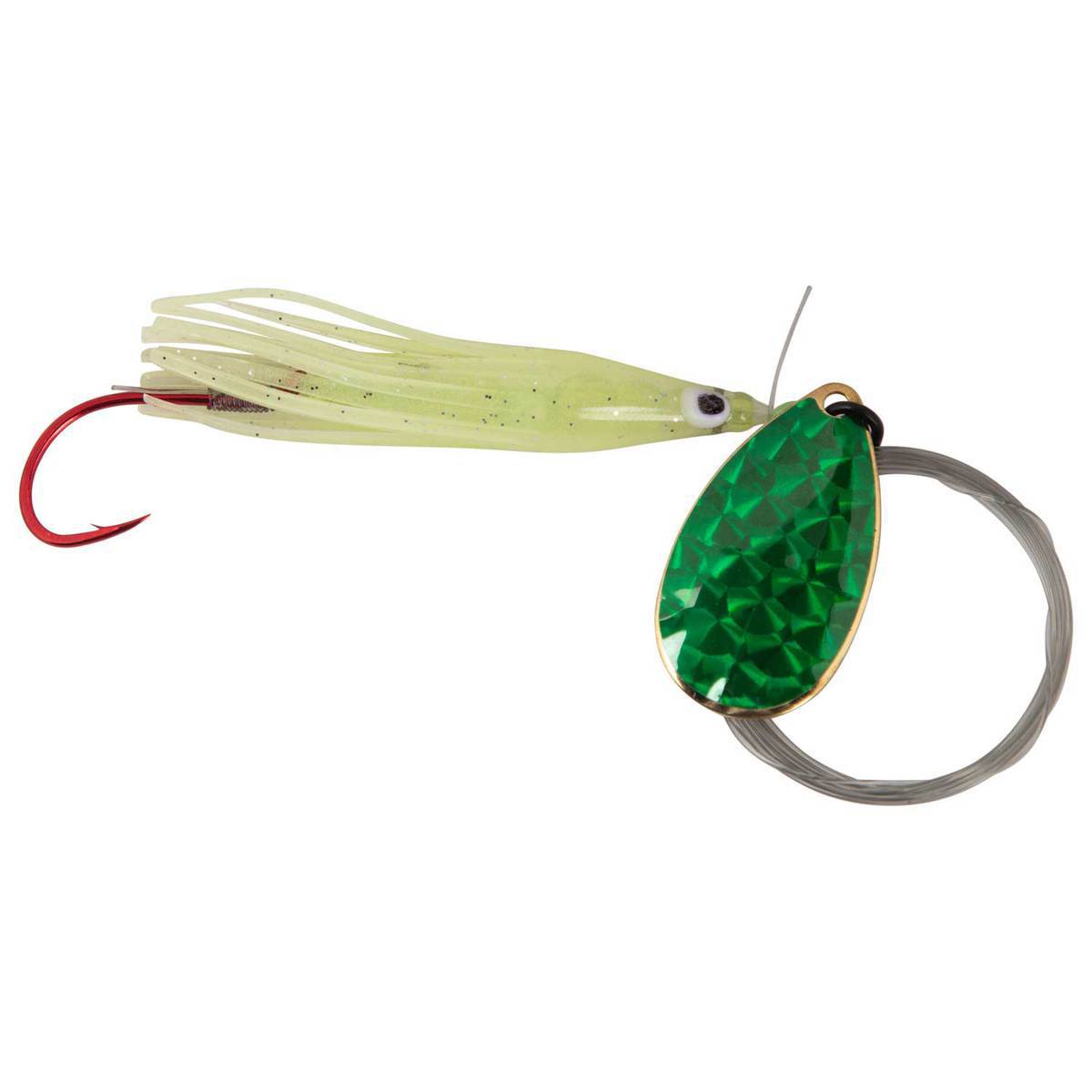 Wicked Lures Salmon &Steelhead Hoochie Rig - Green Glow, 6ft ...