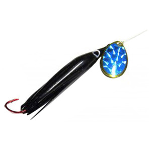 Wicked Lures Trout Killer Hoochie Rig - Black/Blue, 6ft