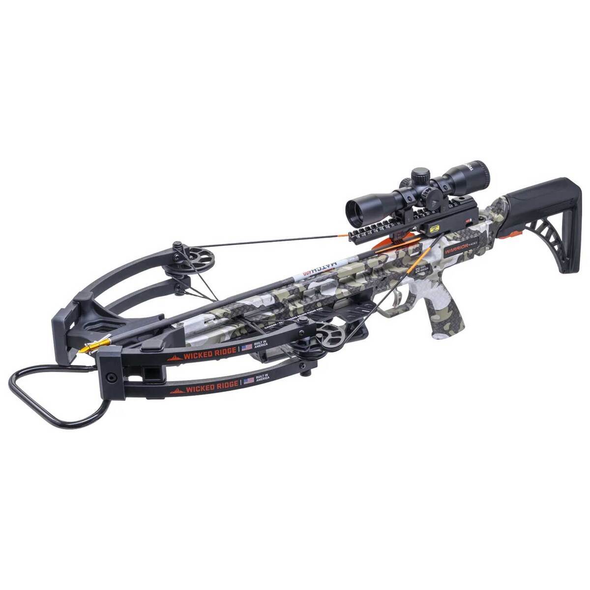 Wicked Ridge 405 Wicked Ridge Warrior 400 Peak XT/Black Camo Crossbow - Package ...