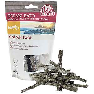 Wild Eats Cod Skin Twist Dog Treats - 12 Count