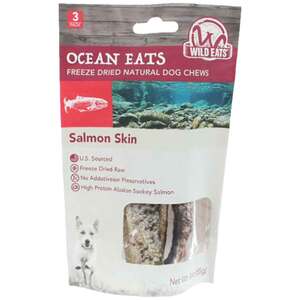 Wild Eats Salmon Skin Cigars Dog Treat - 3 Pack