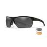 Wiley X Guard Advanced Black Shooting Glasses - Light Rust/Smoke Grey/Clear - Black