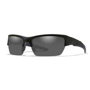 Wiley X WX Valor Black Shooting Glasses - Smoke Grey