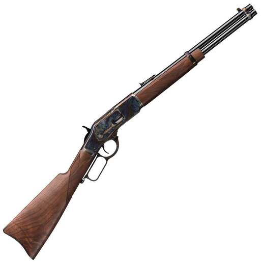Winchester 1873 Competition Carbine Walnut Polished Blued Lever Action Rifle - 45 (Long) Colt - 20in - Brown image
