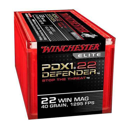 Winchester 22 WMR Defender 40gr JHP Rimfire Ammo – 50 Rounds