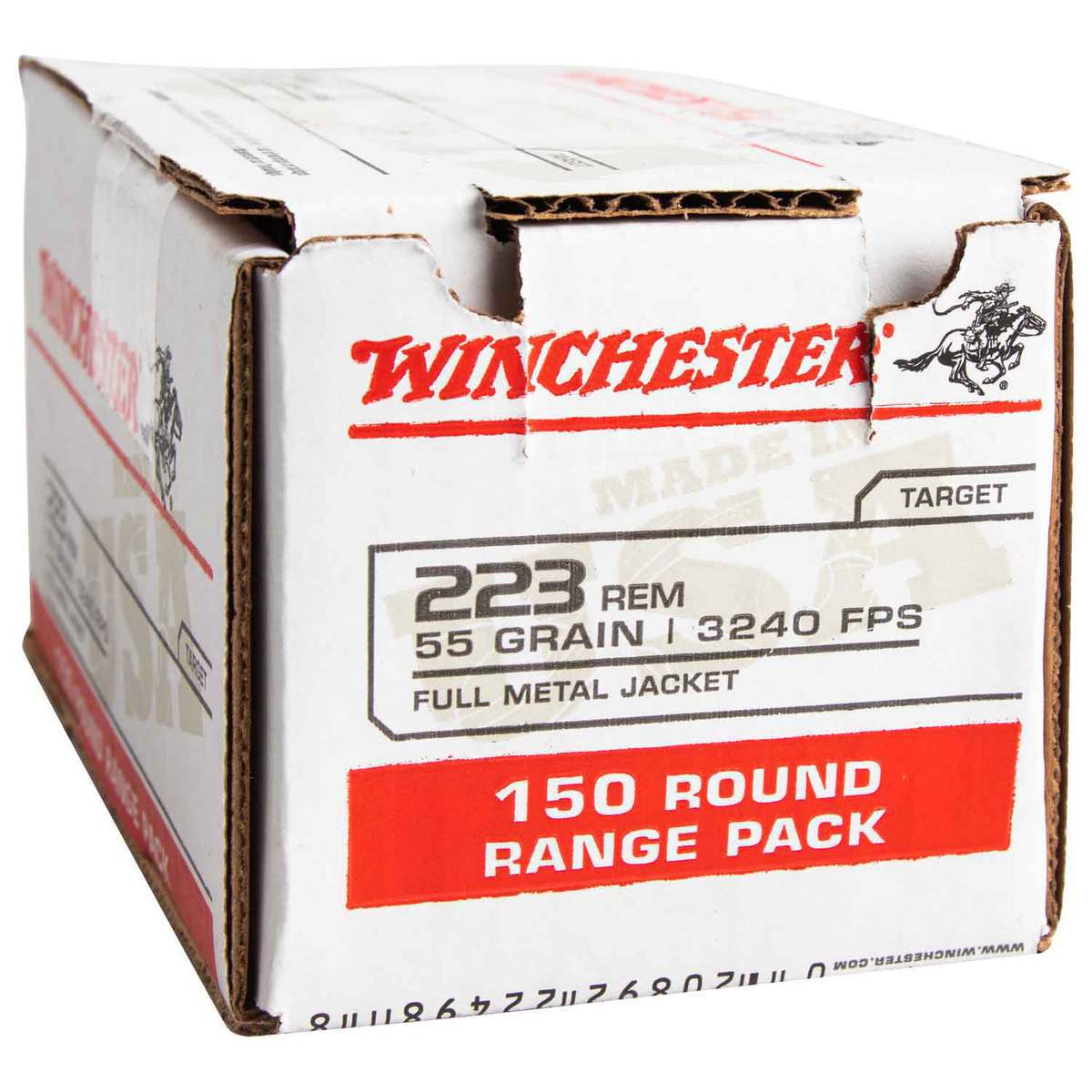 Winchester 223 Remington 55gr FMJ Rifle Ammo - 150 Rounds Winchester 223 Remington 55gr FMJ Rifle Ammo - 150 Rounds