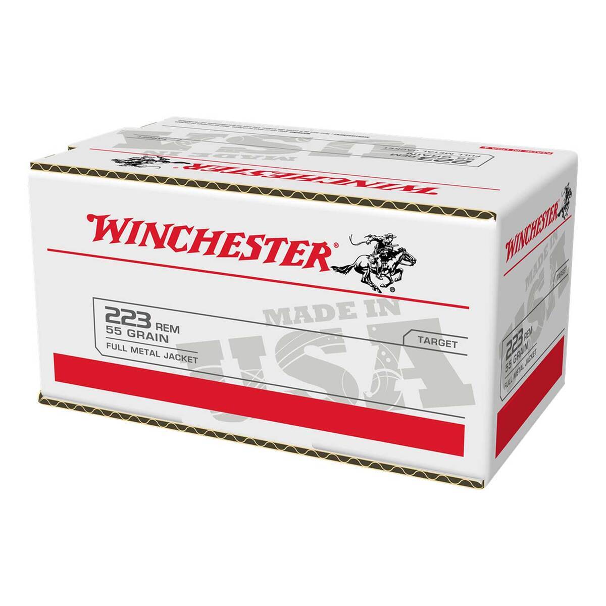 Winchester 223 Remington 55gr FMJ Rifle Ammo - 200 Rounds Winchester 223 Remington 55gr FMJ Rifle Ammo - 200 Rounds