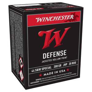 Winchester 40 S&W 200gr JHP Handgun Ammo - 20 Rounds