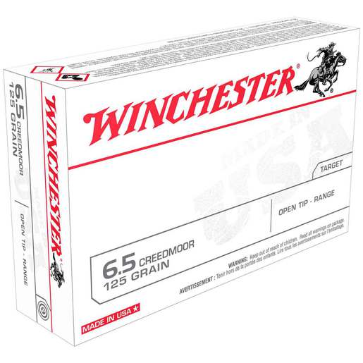 Winchester 6.5 Creedmoor 125gr Open Tip Range Rifle Ammo Ammo - 20 Rounds 20 Rounds Ammo