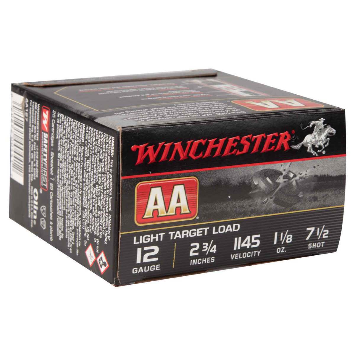 Winchester AA 12 Gauge 2-3/4in #7.5 1-1/8oz Target Shotshells - 25 Rounds Winchester AA 12 Gauge 2-3/4in #7.5 1-1/8oz Target Shotshells - 25 Rounds