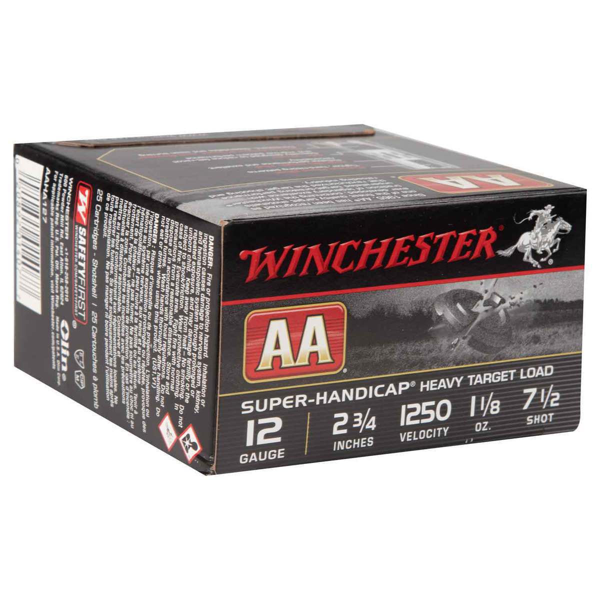 Winchester AA 12 Gauge 2-3/4in #7.5 1-1/8oz Target Shotshells - 25 Rounds Winchester AA 12 Gauge 2-3/4in #7.5 1-1/8oz Target Shotshells - 25 Rounds