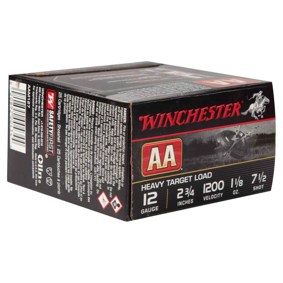 Winchester AA 12 Gauge 2-3/4in #7.5 1-1/8oz Target Shotshells - 25 Rounds Winchester AA 12 Gauge 2-3/4in #7.5 1-1/8oz Target Shotshells - 25 Rounds