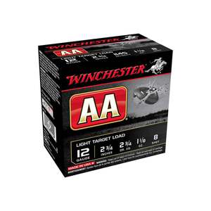 Winchester AA 12 Gauge 2-3/4in #8 1-1/8oz Target Shotshells - 25 Rounds