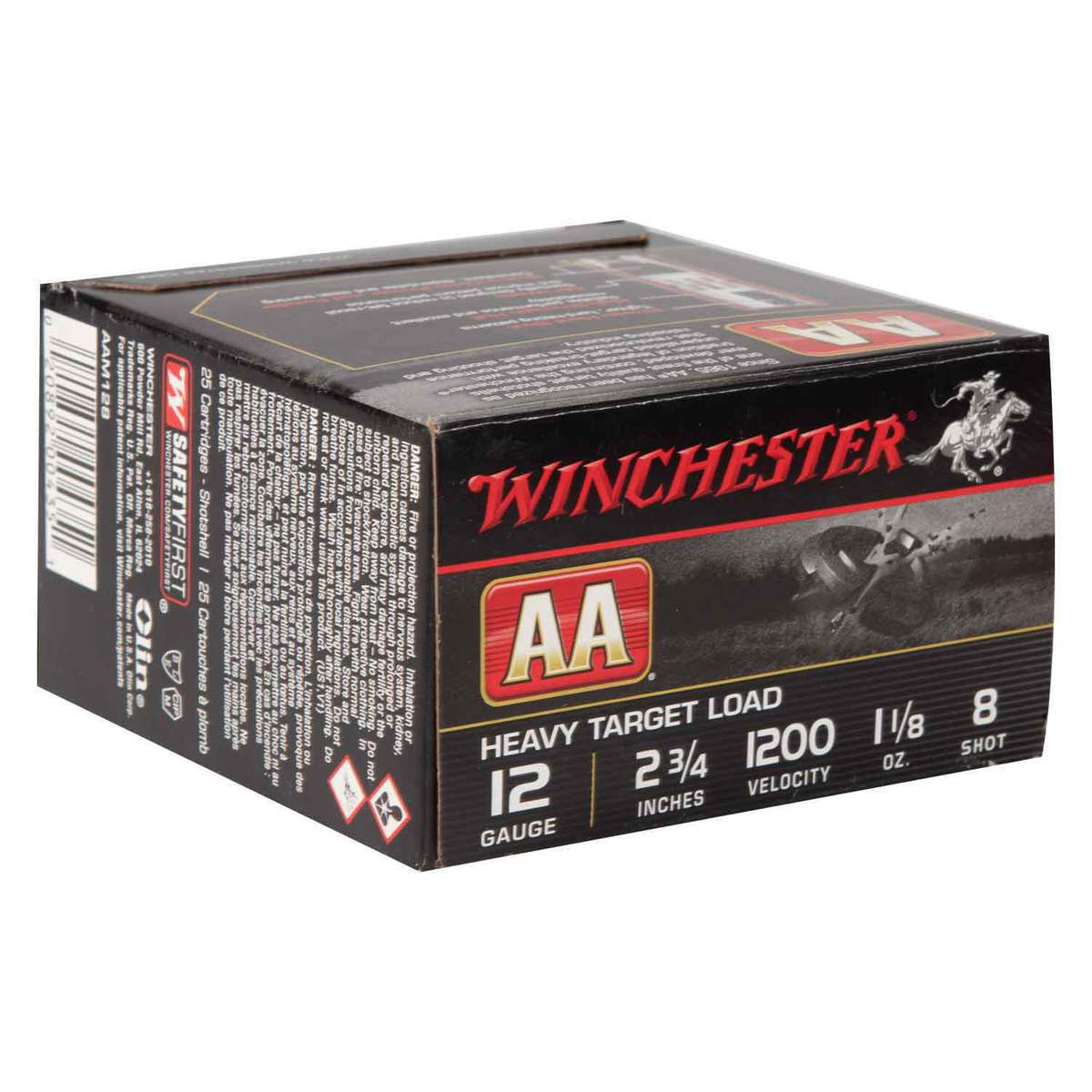 Winchester AA 12 Gauge 2-3/4in #8 1-1/8oz Target Shotshells - 25 Rounds Winchester AA 12 Gauge 2-3/4in #8 1-1/8oz Target Shotshells - 25 Rounds