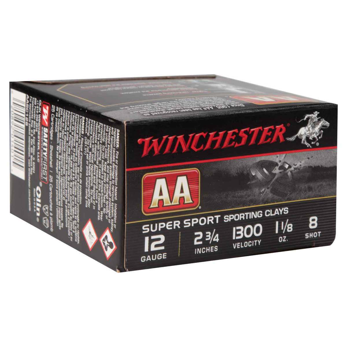 Winchester AA 12 Gauge 2-3/4in #8 1-1/8oz Target Shotshells - 25 Rounds Winchester AA 12 Gauge 2-3/4in #8 1-1/8oz Target Shotshells - 25 Rounds