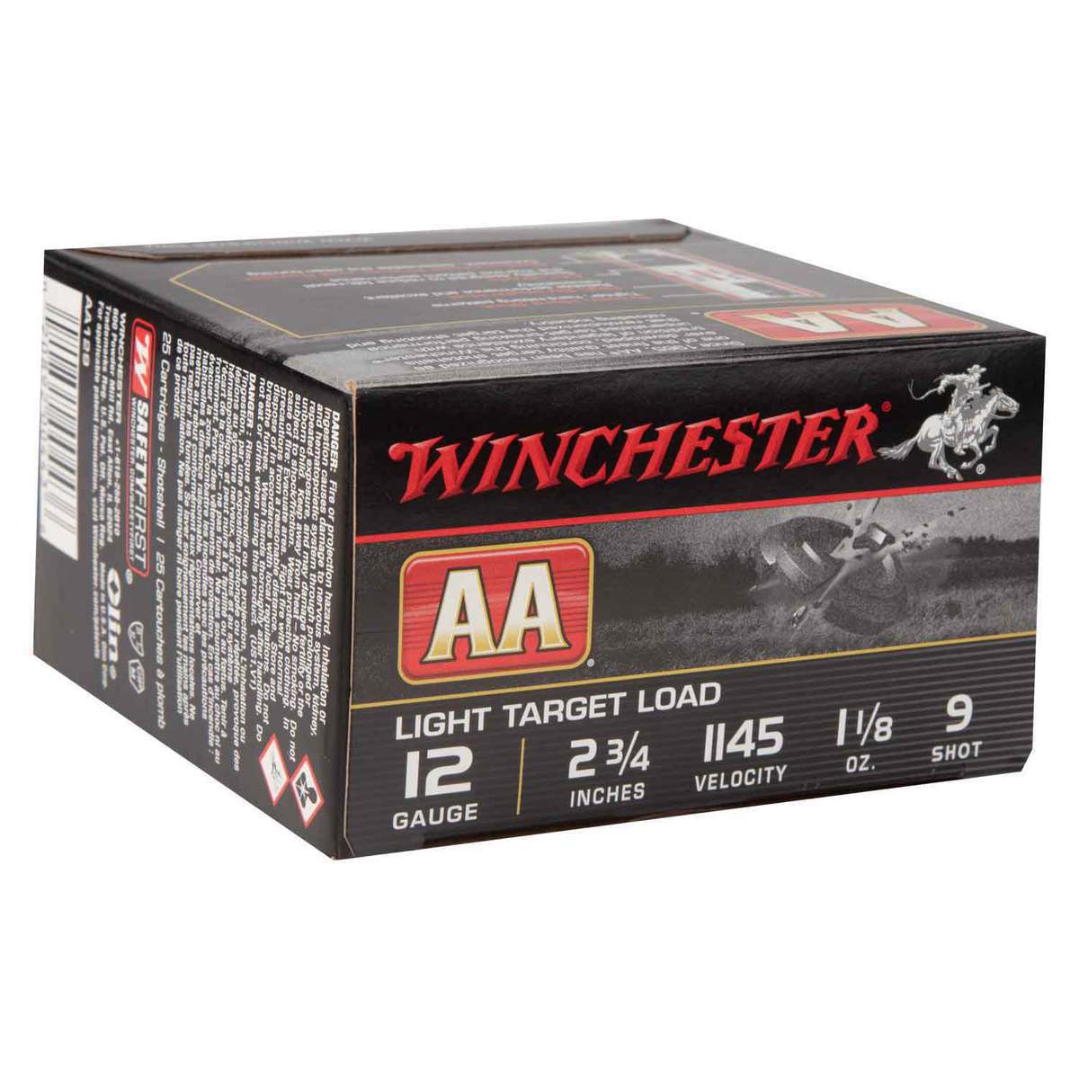 Winchester AA 12 Gauge 2-3/4in #9 1-1/8oz Target Shotshells - 25 Rounds Winchester AA 12 Gauge 2-3/4in #9 1-1/8oz Target Shotshells - 25 Rounds