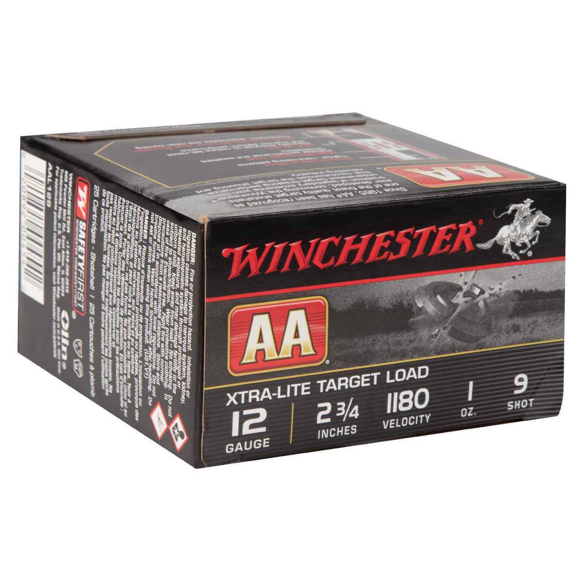 Winchester AA 12 Gauge 2-3/4in #9 1oz Target Shotshells - 25 Rounds Winchester AA 12 Gauge 2-3/4in #9 1oz Target Shotshells - 25 Rounds