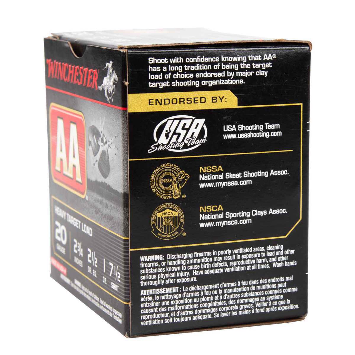 Winchester AA 20 Gauge 2-3/4in #7.5 1oz Target Shotshells - 25 Rounds Winchester AA 20 Gauge 2-3/4in #7.5 1oz Target Shotshells - 25 Rounds