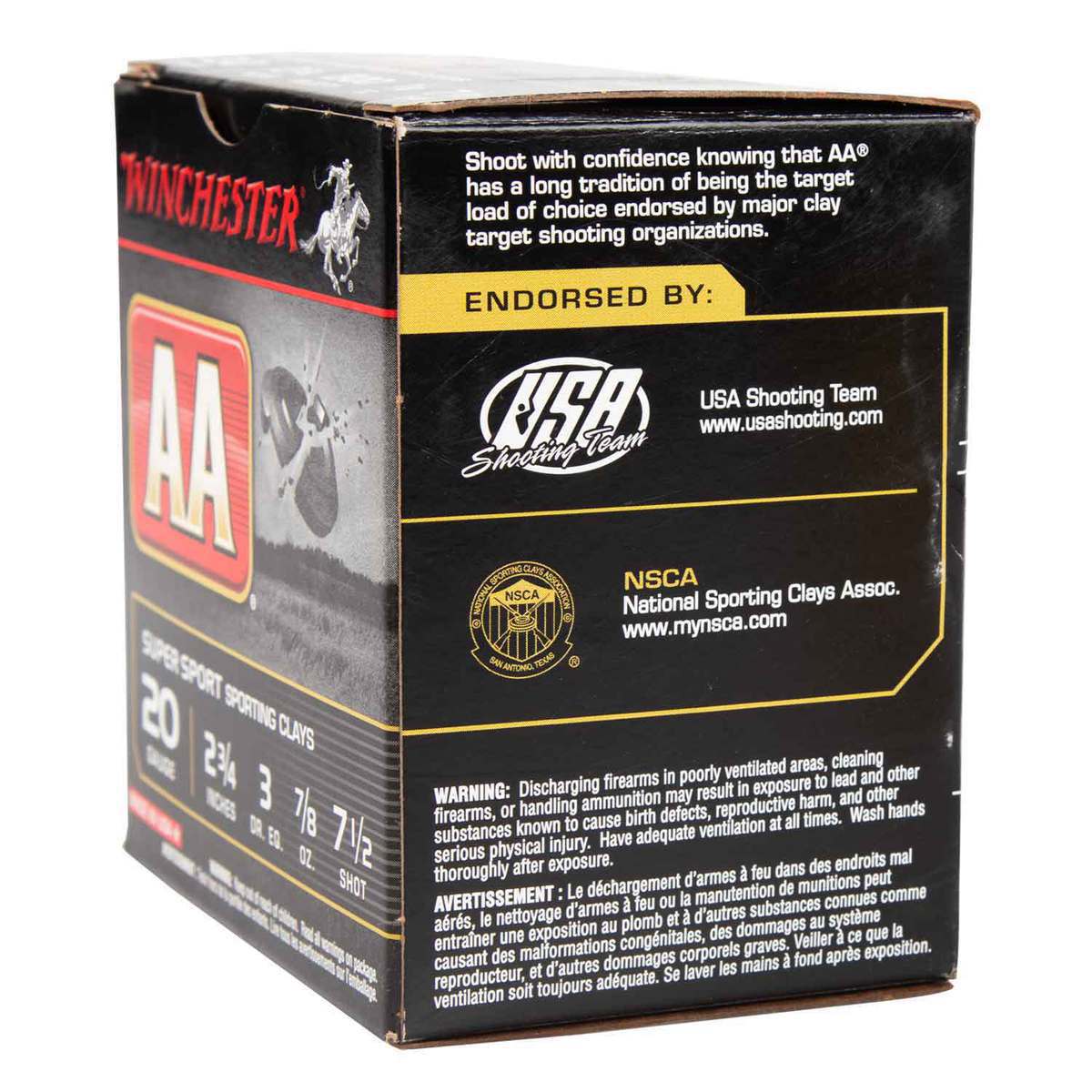 Winchester AA 20 Gauge 2-3/4in #7.5 7/8oz Target Shotshells - 25 Rounds Winchester AA 20 Gauge 2-3/4in #7.5 7/8oz Target Shotshells - 25 Rounds