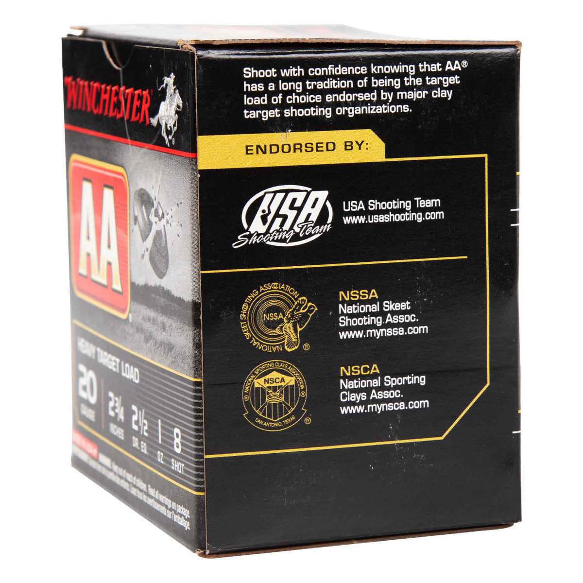 Winchester AA 20 Gauge 2-3/4in #8 1oz Target Shotshells - 25 Rounds Winchester AA 20 Gauge 2-3/4in #8 1oz Target Shotshells - 25 Rounds