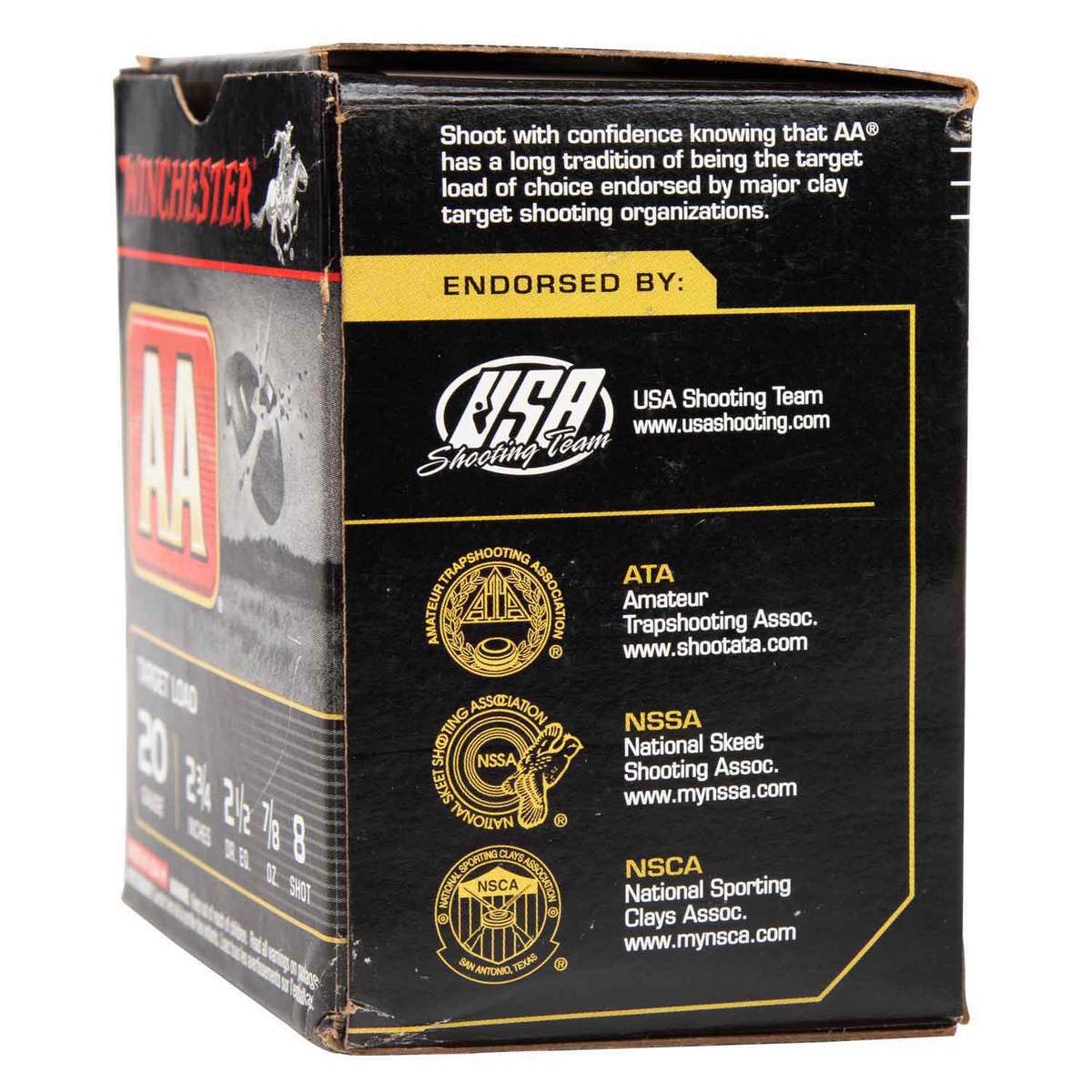 Winchester AA 20 Gauge 2-3/4in #8 7/8oz Target Shotshells - 25 Rounds Winchester AA 20 Gauge 2-3/4in #8 7/8oz Target Shotshells - 25 Rounds