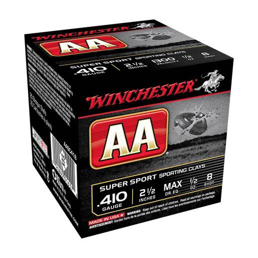 Winchester AA 410 Gauge 2-1/2in #8 1/2oz Target Shotshells – 25 Rounds – #8