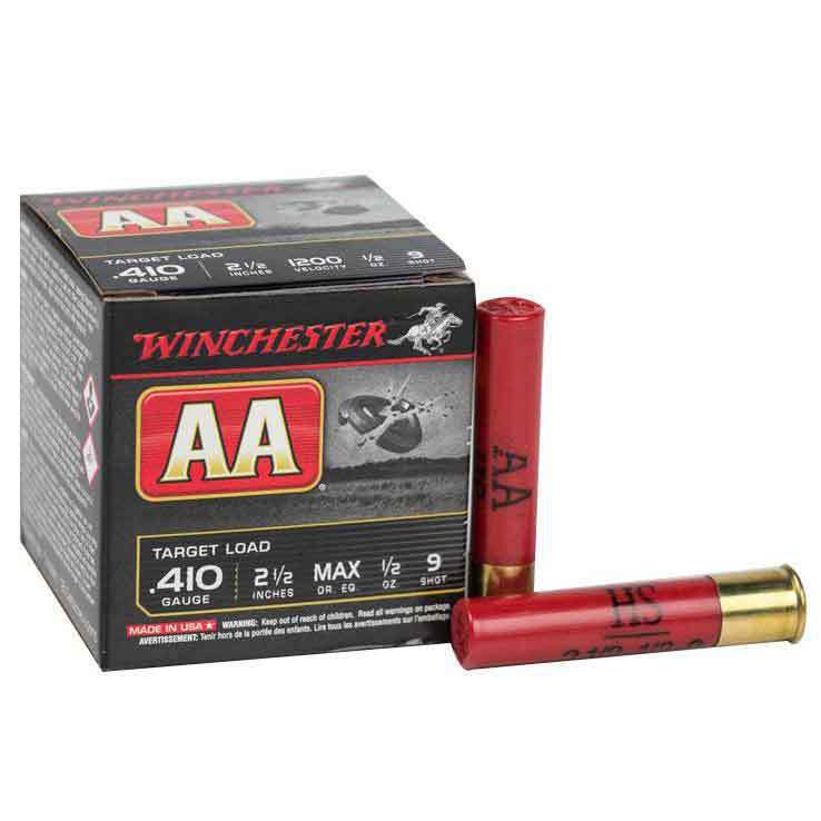 Winchester AA 410 Gauge 2-1/2in #9 1/2oz Target Shotshells - 25 Rounds ...