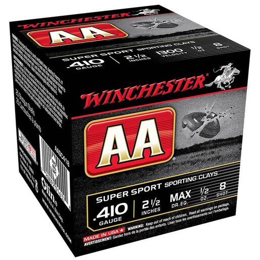 Winchester Ammo AA Super Sport 410 Gauge 2-1/2in #8 1/2oz Target Shotshells – 100 Rounds – #8