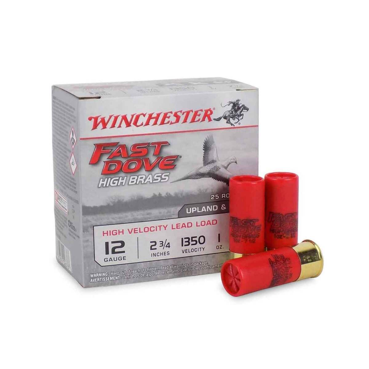 Winchester Fast Dove & Clay 12 Gauge 2-3/4in #7-1/2 Upland Shotshells - 25 Rounds Winchester Fast Dove & Clay 12 Gauge 2-3/4in #7-1/2 Upland Shotshells - 25 Rounds