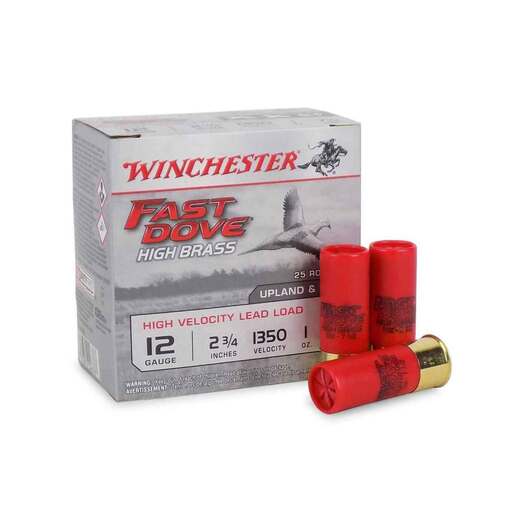 Winchester Fast Dove & Clay 12 Gauge 2-3/4in #7-1/2 Upland Shotshells – 25 Rounds – #7.5