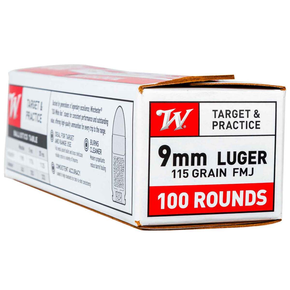 Winchester Ammo USA 9mm Luger 115gr FMJ Centerfire Handgun Ammo - 100 ...