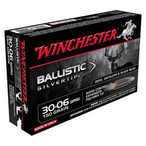 Winchester Ballistic Silvertip 30-06 Springfield 150gr Ballistic Silvertip Rifle Ammo - 20 Rounds