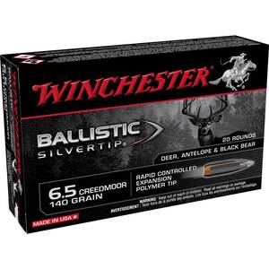 Winchester Ballistic Silvertip 6.5 Creedmoor 140gr Rifle Ammo - 20 Rounds