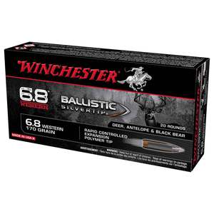 Winchester Ballistic Silvertip 6.8mm Western 170gr RCEPT Rifle Ammo - 20 Rounds