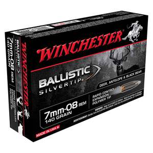 Winchester Ballistic Silvertip 7mm-08 Remington 140gr Ballistic Silvertip Rifle Ammo - 20 Rounds
