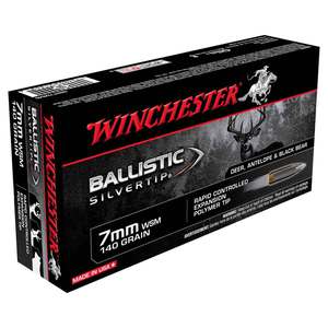 Winchester Ballistic Silvertip 7mm WSM (Winchester Short Magnum) 140gr Ballistic Silvertip Rifle Ammo - 20 Rounds