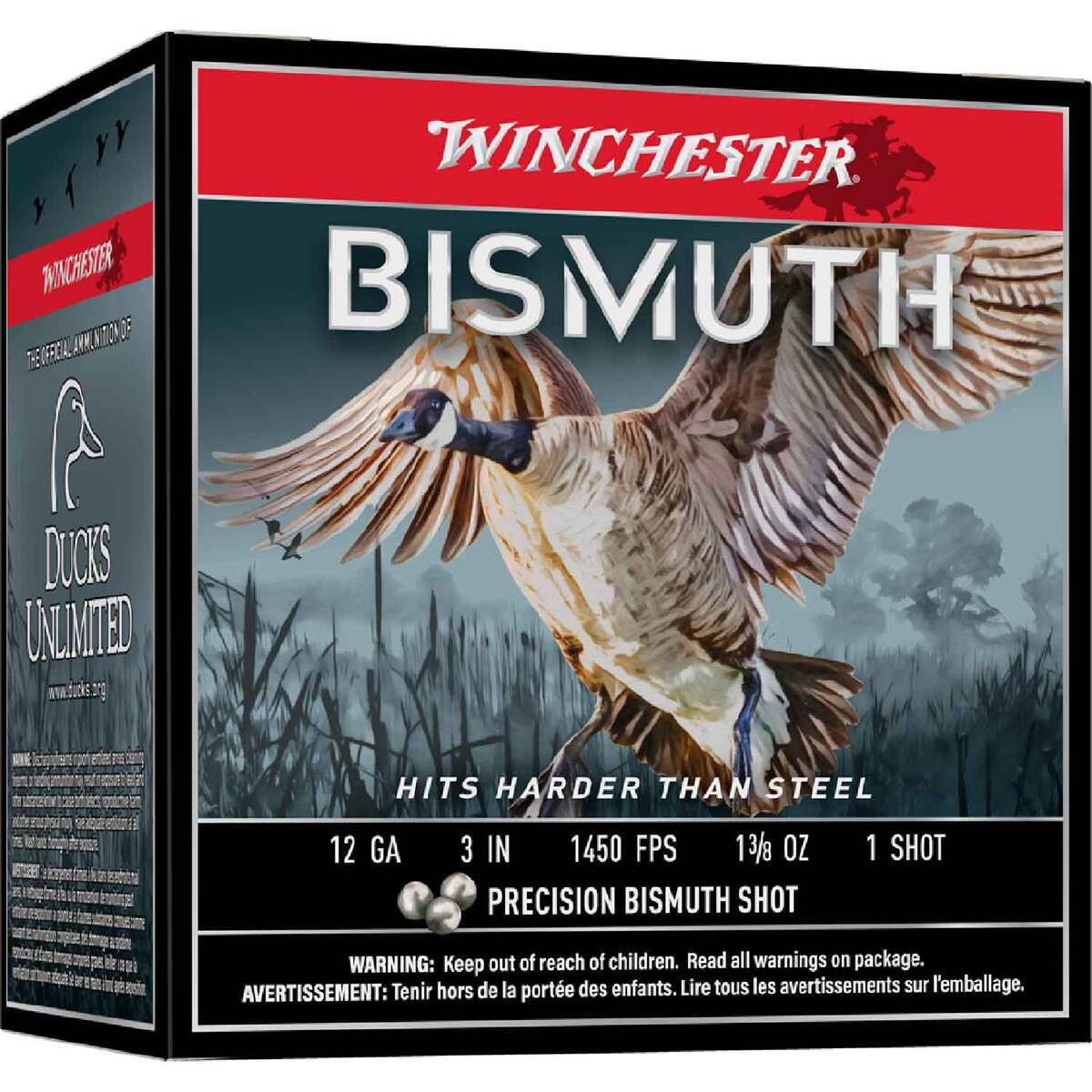 Winchester Bismuth 12 Gauge 3in #1 1-3/8oz Waterfowl Shotshells - 25 Rounds Winchester Bismuth 12 Gauge 3in #1 1-3/8oz Waterfowl Shotshells - 25 Rounds