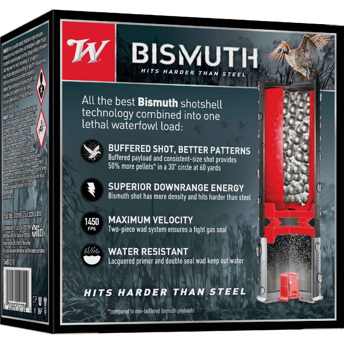 Winchester Bismuth 12 Gauge 3in #1 1-3/8oz Waterfowl Shotshells - 25 Rounds Winchester Bismuth 12 Gauge 3in #1 1-3/8oz Waterfowl Shotshells - 25 Rounds