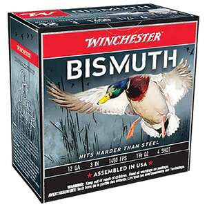 Winchester Bismuth 12 Gauge 3in #4 1-3/8oz Waterfowl Shotguns - 25 Rounds