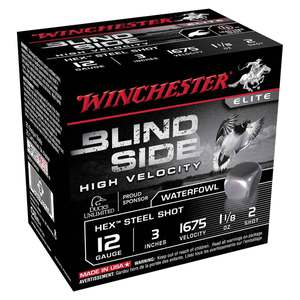Winchester Blind Side 12 Gauge 3in #2 1-1/8oz Waterfowl Shotshells - 25 Rounds