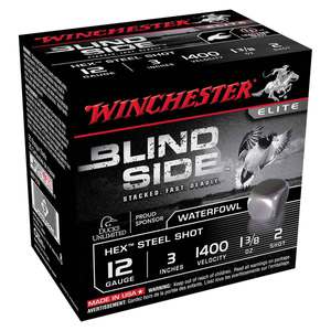 Winchester Blind Side Hex Steel Shot 12 Gauge 3in No. 2
