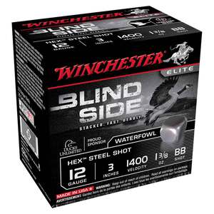 Winchester Blind Side Hex Steel Shot 12 Gauge 3in BB