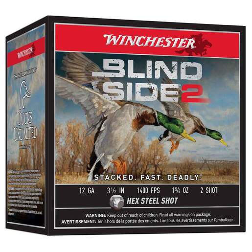 Winchester Blind Slide 2 12 Gauge 3-1/2in #2 1-5/8oz Waterfowl Shotshells – 25 Rounds – #2