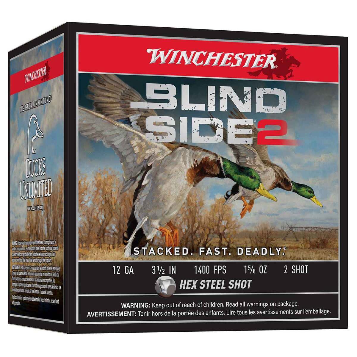 Winchester Blind Slide 2 12 Gauge 3-1/2in #2 1-5/8oz Waterfowl Shotshells - 25 Rounds Winchester Blind Slide 2 12 Gauge 3-1/2in #2 1-5/8oz Waterfowl Shotshells - 25 Rounds