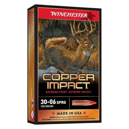 Winchester Copper Impact 30-06 Springfield 150gr Extreme Point Rifle Ammo Ammo - 20 Rounds 20 Rounds Ammo