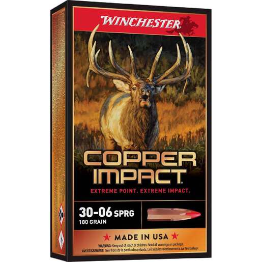 Winchester Copper Impact 30-06 Springfield 180gr Extreme Point Rifle Ammo Ammo - 20 Rounds 20 Rounds Ammo