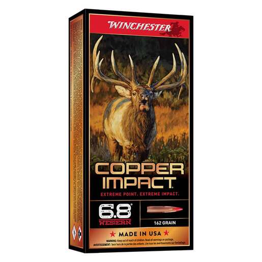 Winchester Copper Impact 6.8mm Western 162gr Extreme Point Rifle Ammo Ammo - 20 Rounds 20 Rounds Ammo